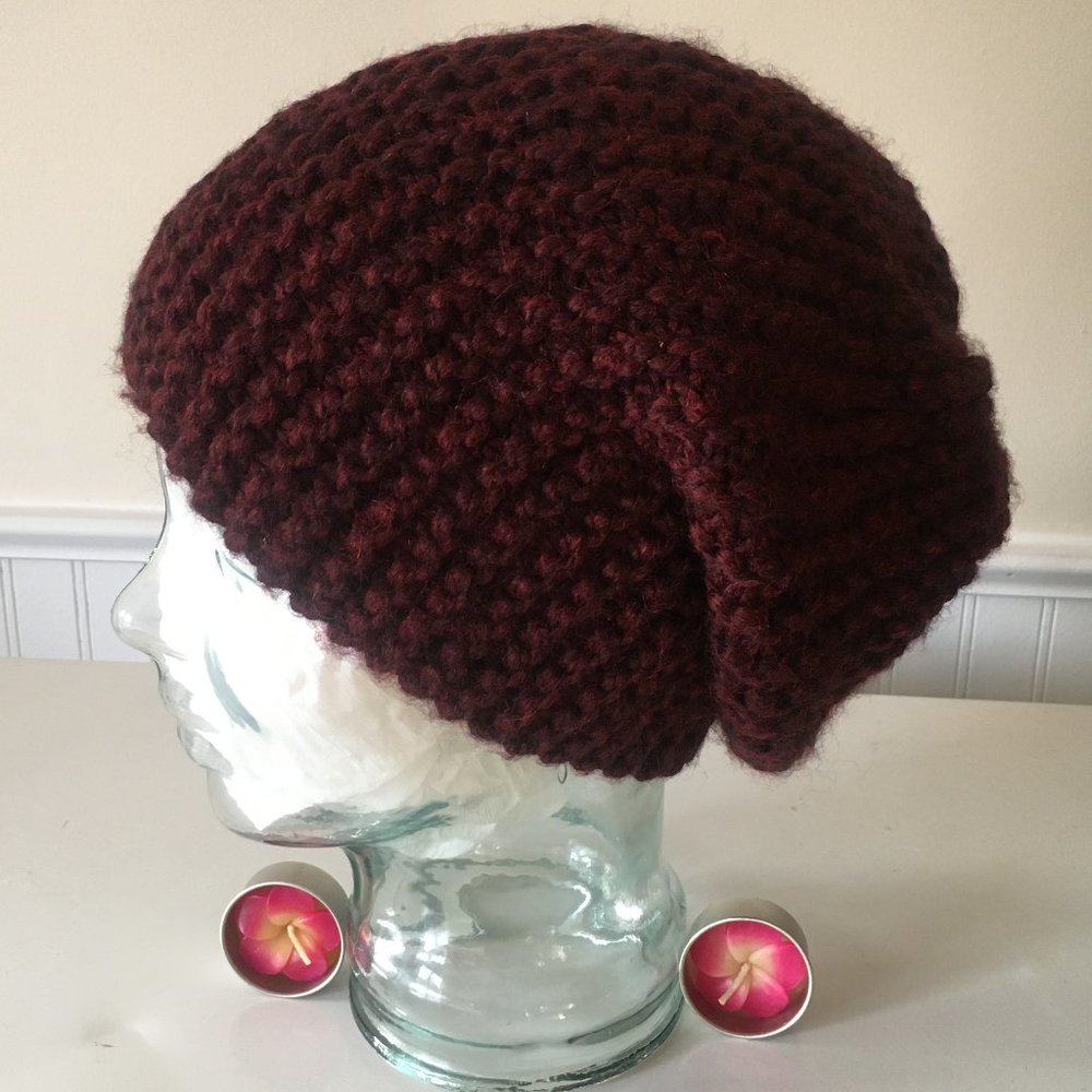 Hand-knitted Chunky Knit Oversized Beanie